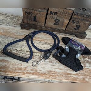 NOC Gooby Black Mesh Dog Harness and Leash